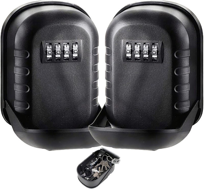 SEPOX ® 2pc Metal Key Lock Box with Code 4-Digit Combination, X-Large Space, 6-10 Keys Capacity, Anti-Dust Cover&Wall Mount Storage for Home, Office, Outdoor, Weather-Resistant Cover, Easy Installation - Image 1